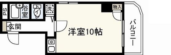 パークタワー平野町の間取り画像