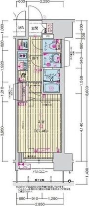 プレサンス今池駅前フェルディノの間取り画像
