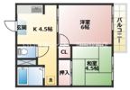 西矢倉ハイツB棟の間取り画像