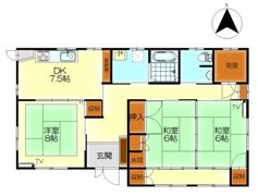 蒲刈町大浦1282戸建の間取り画像