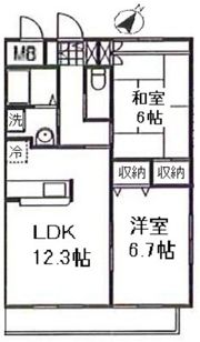 ミニヨンフルールAWAの間取り画像