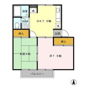 ジュネスなかじま Aの間取り画像