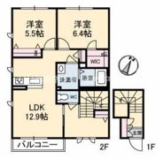 シャーメゾン中府の間取り画像