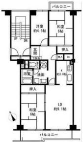 寝屋川東ファミリータウン東二番館の間取り画像