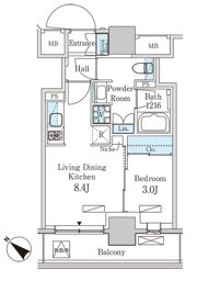 パークアクシス池袋パークフロントの間取り画像