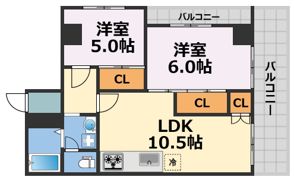 グランドール心斎橋の間取り画像