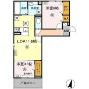 D－ROOM春日Aの間取り画像