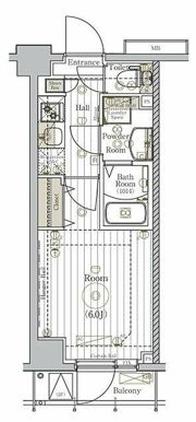 リライア阪東橋SOUTHの間取り画像
