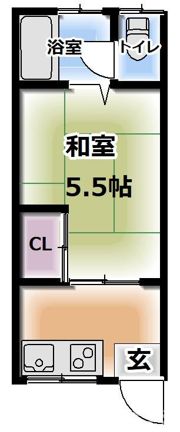 月出ハイツの間取り画像