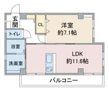 ユタカマンションの間取り画像