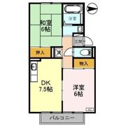 プレジールHASHIMOTO Bの間取り画像
