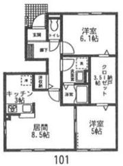 エクレール桜並木 Aの間取り画像