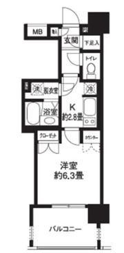 ライオンズシティ白金高輪の間取り画像