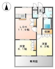 グリーンパークB棟の間取り画像