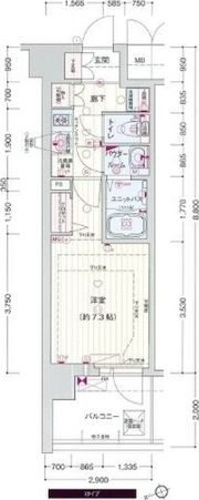 プレサンス ジェネ 浅草EASTの間取り画像