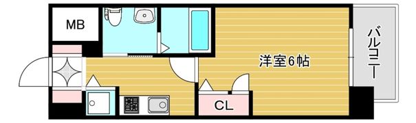 エスリード谷町六丁目の間取り画像