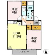 リトルバード津高 C棟の間取り画像