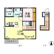 レーヴ ヤマコーの間取り画像
