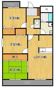 アビタシオンオキの間取り画像