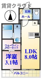 Casa Feliz Chiba Centra（カーサフェリスチバセントラ）の間取り画像