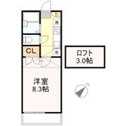 プリンスコート弥生町Bの間取り画像
