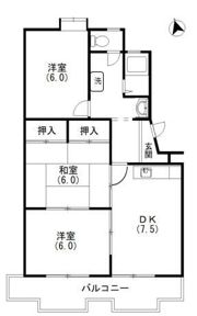 エクシード中沢の間取り画像