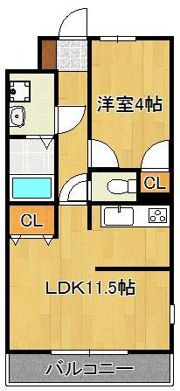 MDIカーサラヴァンダ黒崎の間取り画像