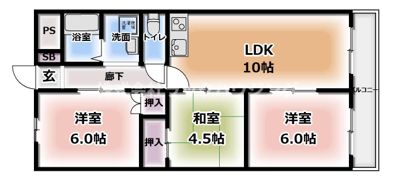 ベステイジ仁和寺の間取り画像
