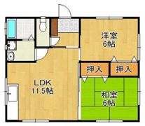 下曽根4丁目平屋の間取り画像
