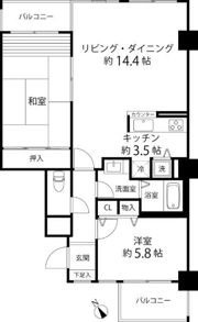 グリーンパーク横須賀中央の間取り画像