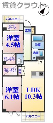 ヌヴェルセゾンの間取り画像