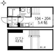 ハーミットクラブハウス東急菊名の間取り画像