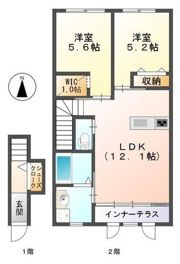 ユニヴァリィⅡ東吉野Aの間取り画像