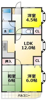 サニープレスキャッスルB棟の間取り画像