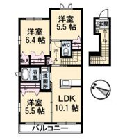 グランマスト春日野通り B棟の間取り画像