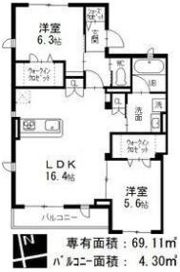 シーズンステージ本山Ⅱの間取り画像