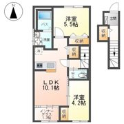 仮）高崎市上小鳥町N様アパート新築工事の間取り画像