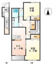 ホームガーデン二番谷地Ⅱの間取り画像