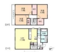 フィオーレ奥田双葉町B棟の間取り画像