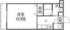 フラット府中の間取り画像