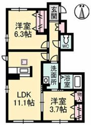 Y’sGarden古江東壱番館の間取り画像
