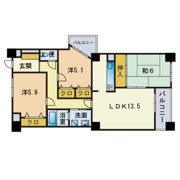 七隈文ヶ丘レジデンスの間取り画像