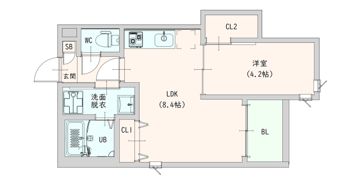 プルーム中原東の間取り画像