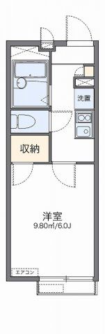 レオパレス栗木コーポの間取り画像