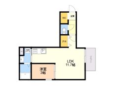 仮称）二日市北1丁目新築APの間取り画像
