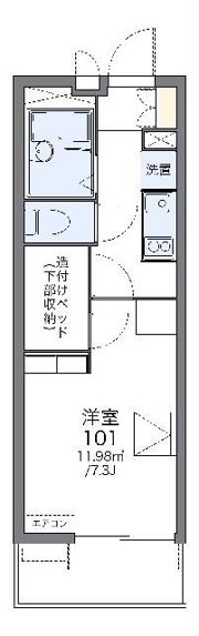 レオパレスエルムトゥプの間取り画像