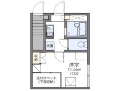 レオパレスウエスト上福岡の間取り画像