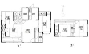 藤原光町1丁目貸家の間取り画像
