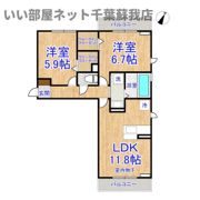 ルシェリア一番館・二番館?Ⅰの間取り画像