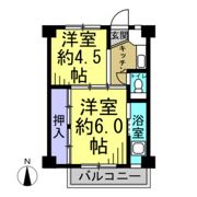 ビレッジハウス長草の間取り画像